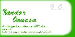 nandor oancsa business card